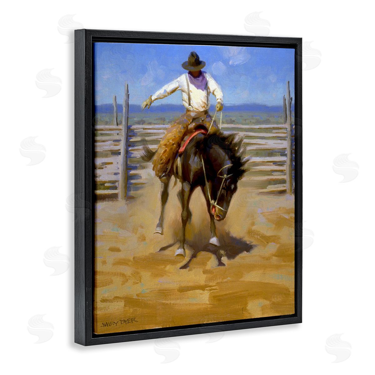 Jimmy Dyer Equestrian Rodeo Horse Jockey