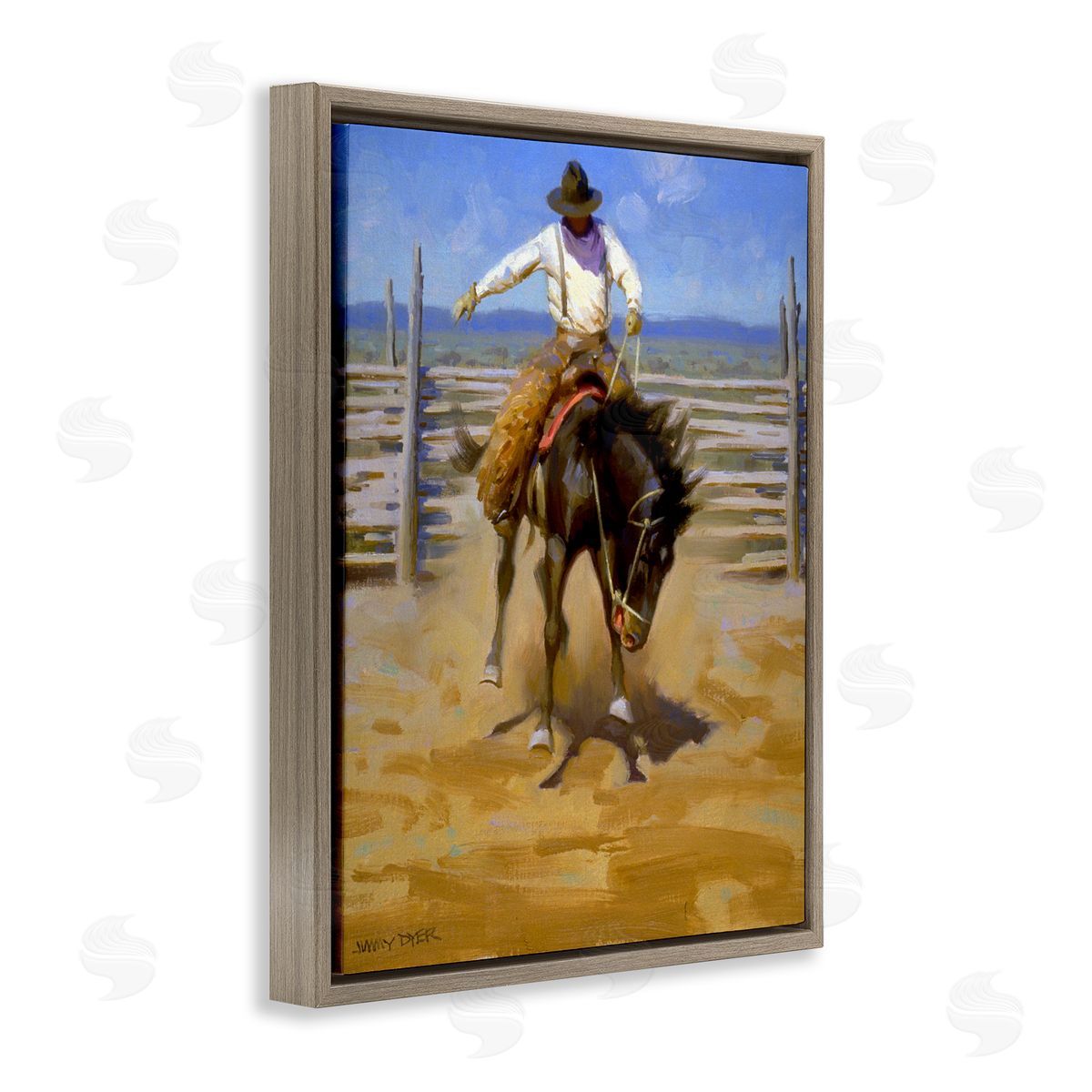 Jimmy Dyer Equestrian Rodeo Horse Jockey