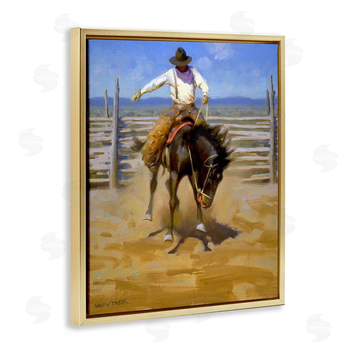 Jimmy Dyer Equestrian Rodeo Horse Jockey