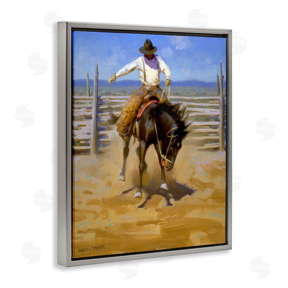 Jimmy Dyer Equestrian Rodeo Horse Jockey