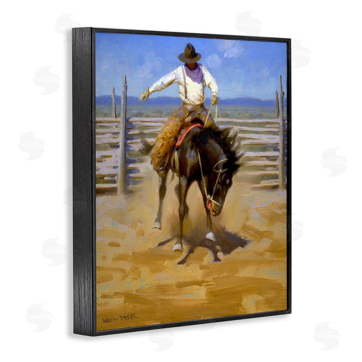 Jimmy Dyer Equestrian Rodeo Horse Jockey