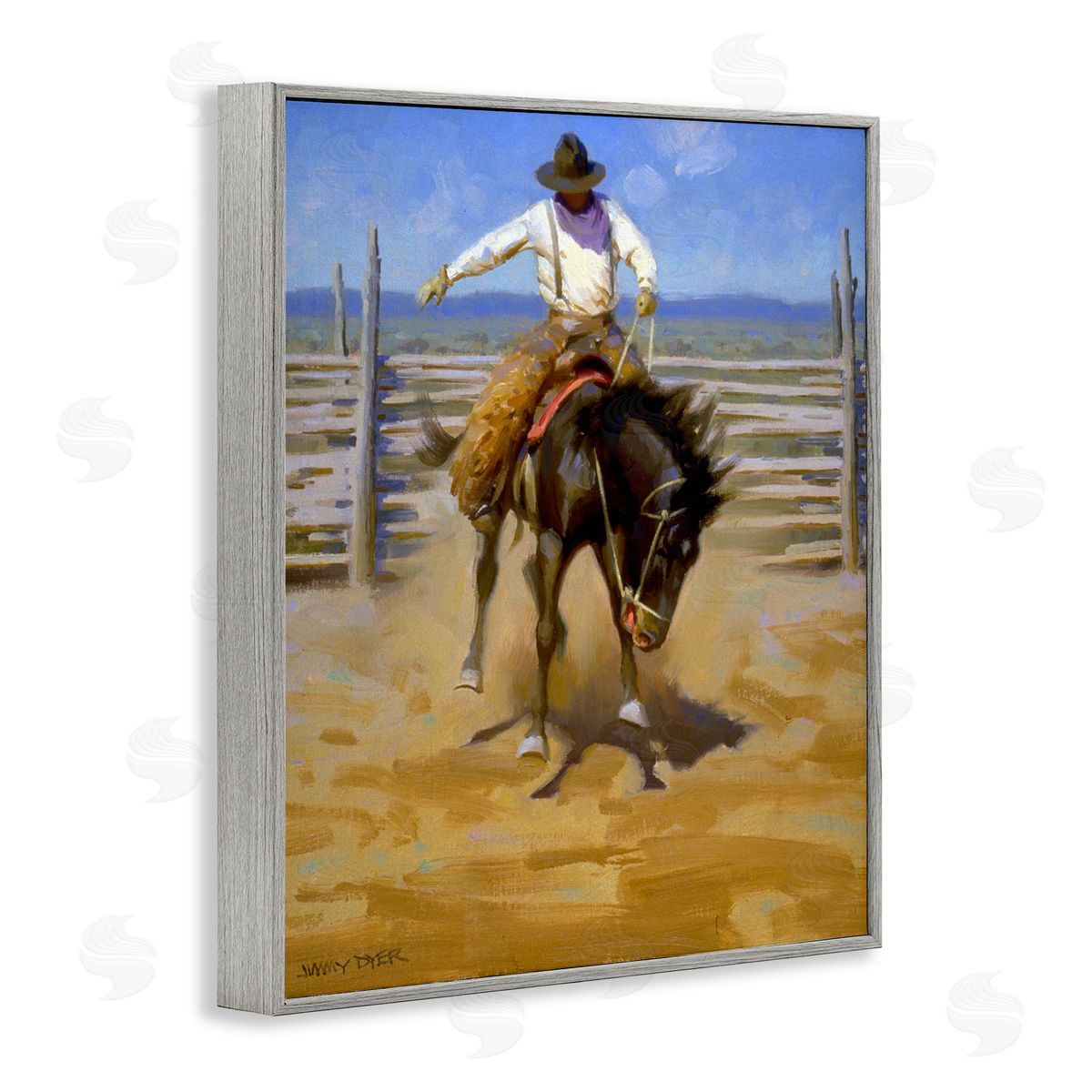 Jimmy Dyer Equestrian Rodeo Horse Jockey