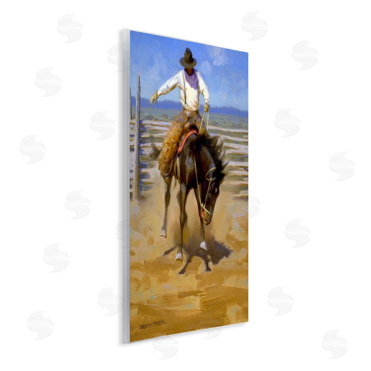 Jimmy Dyer Equestrian Rodeo Horse Jockey