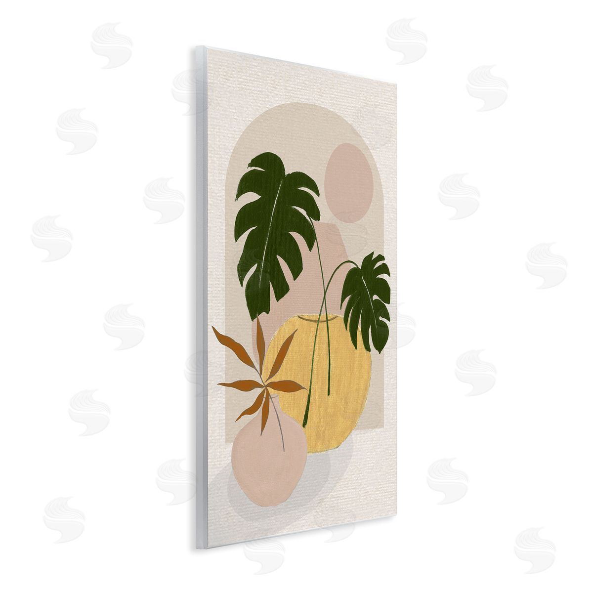 Janet Tava Potted Monstera Plant Leaves