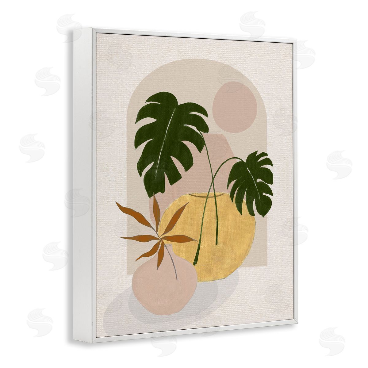 Janet Tava Potted Monstera Plant Leaves