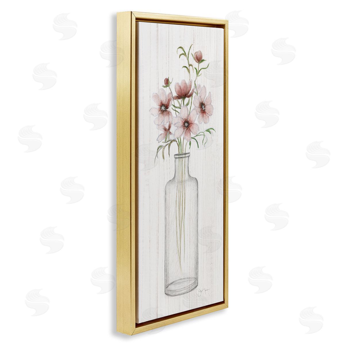 Janet Tava Pink Flower Blossoms Vase