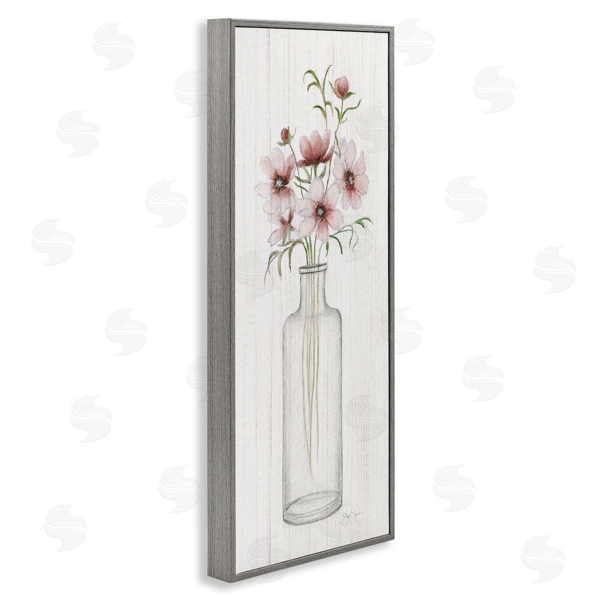 Janet Tava Pink Flower Blossoms Vase