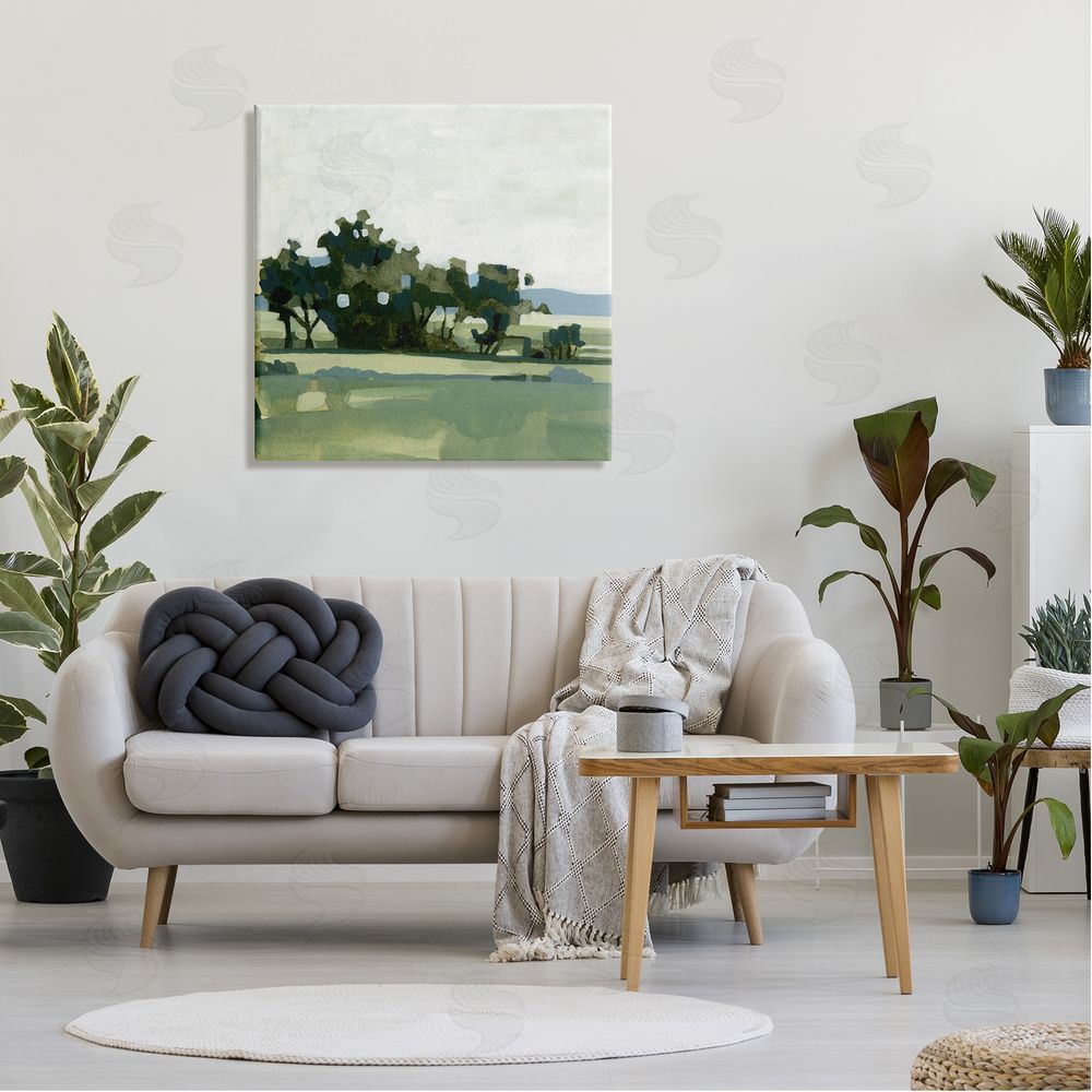 Emma Caroline Rural Tree Grove Grassland Canvas Wall Art in Room