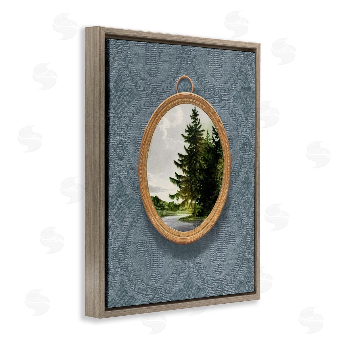 Vision Studio Tree Scene View Vintage Pattern