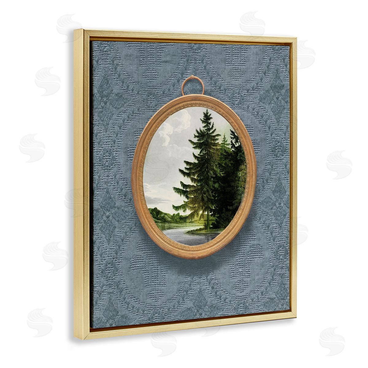 Vision Studio Tree Scene View Vintage Pattern