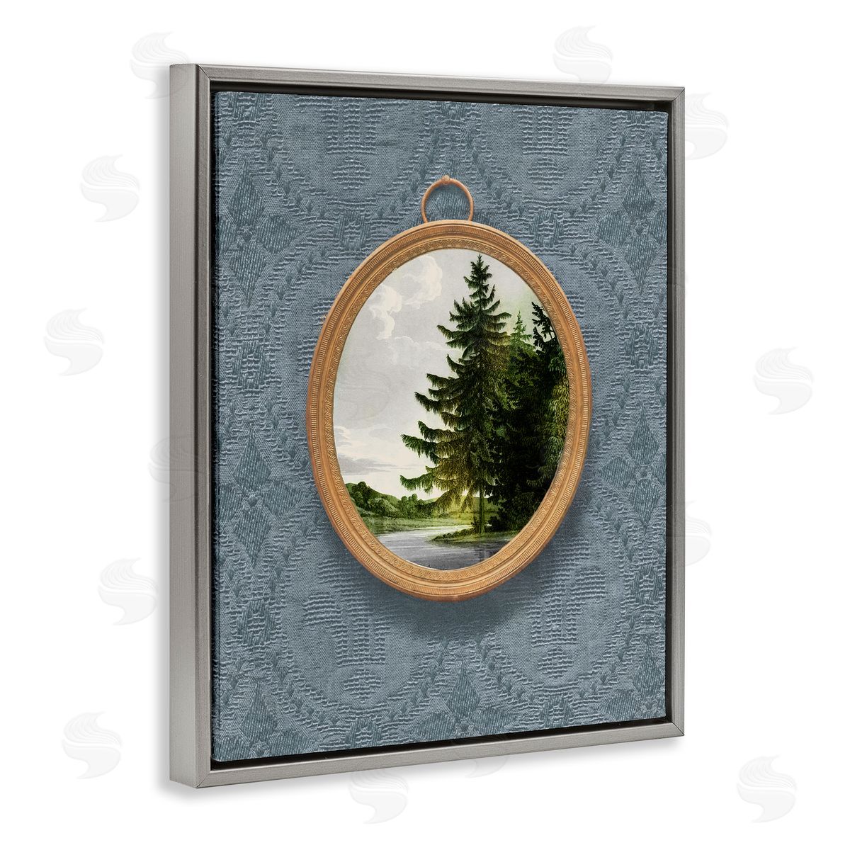 Vision Studio Tree Scene View Vintage Pattern