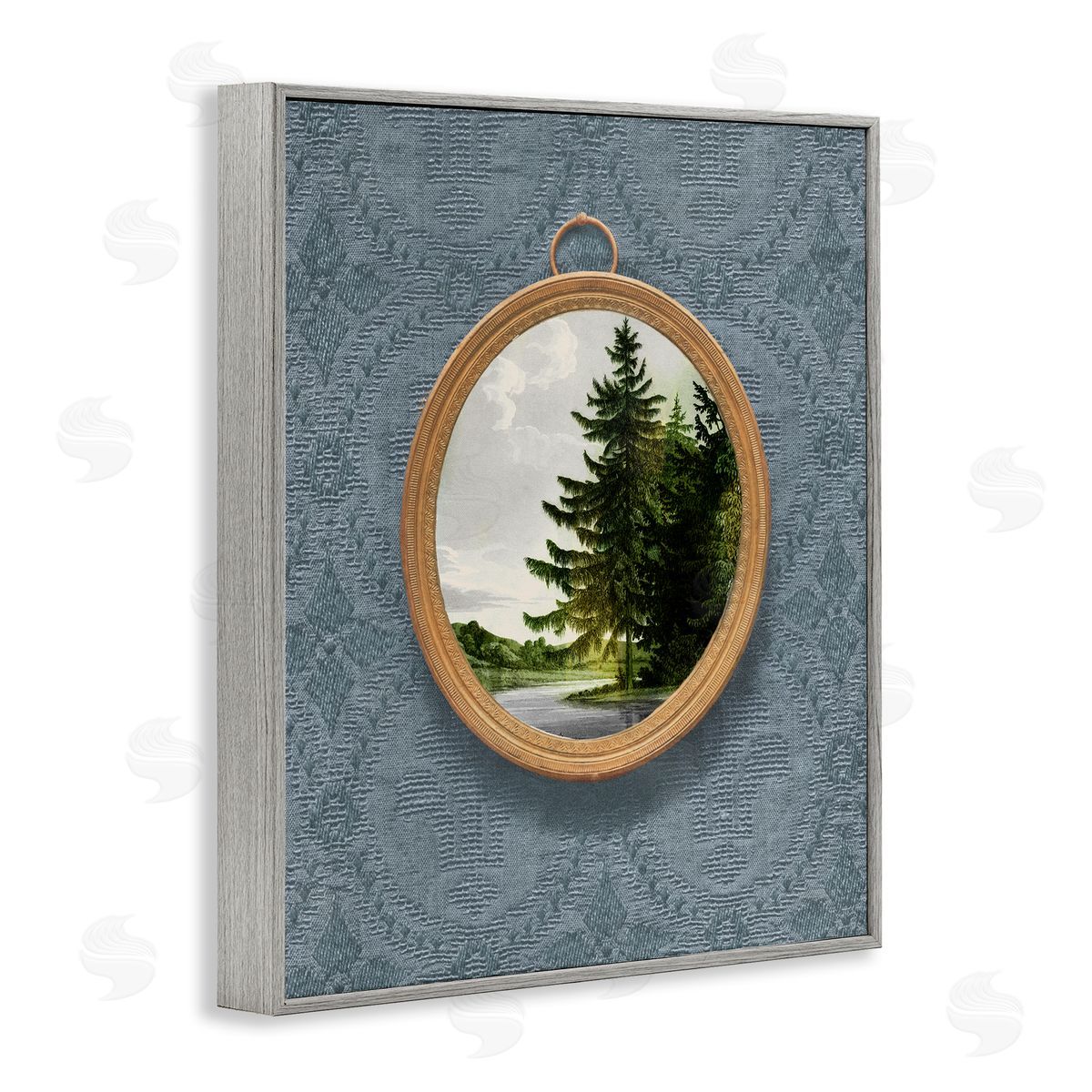Vision Studio Tree Scene View Vintage Pattern