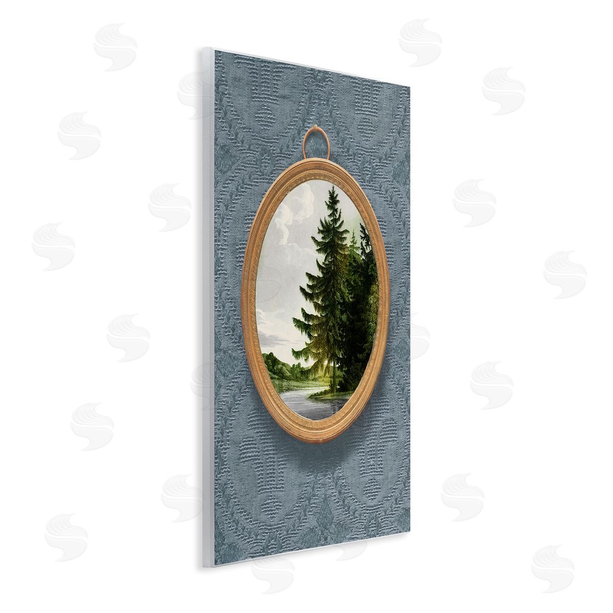 Vision Studio Tree Scene View Vintage Pattern