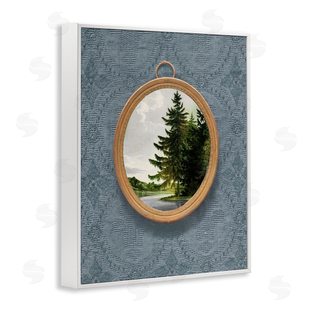 Vision Studio Tree Scene View Vintage Pattern