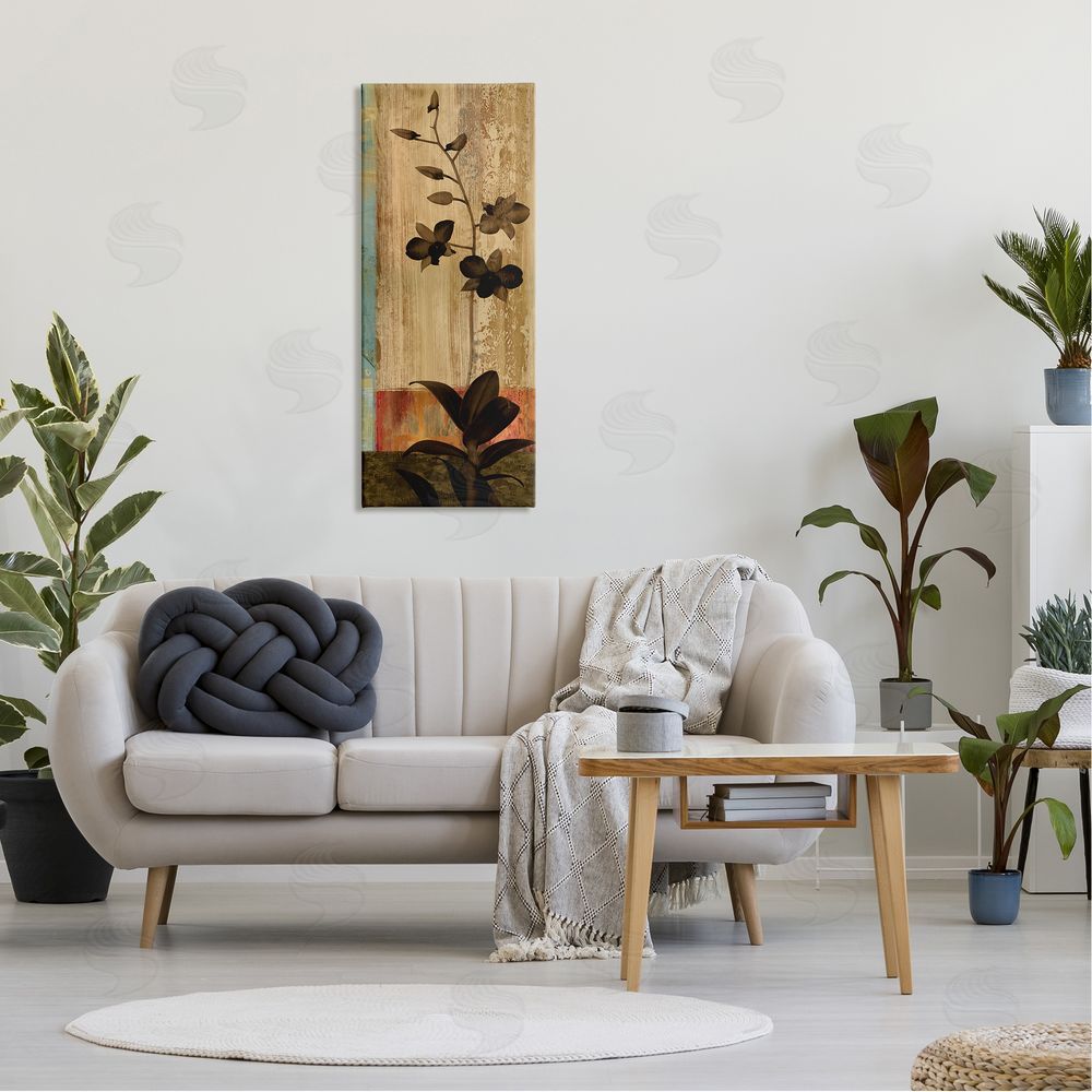 Chris Donovan Orchid Silhouette Modern Linear Shapes