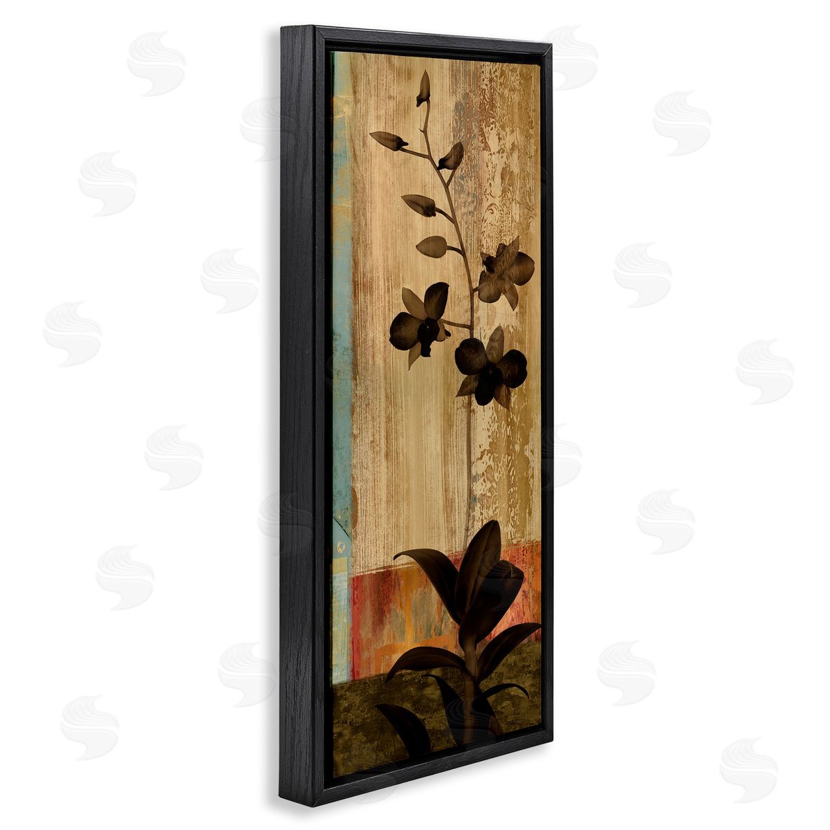 Chris Donovan Orchid Silhouette Modern Linear Shapes