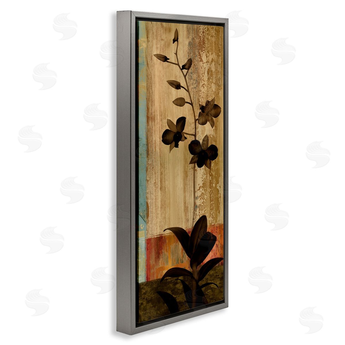 Chris Donovan Orchid Silhouette Modern Linear Shapes