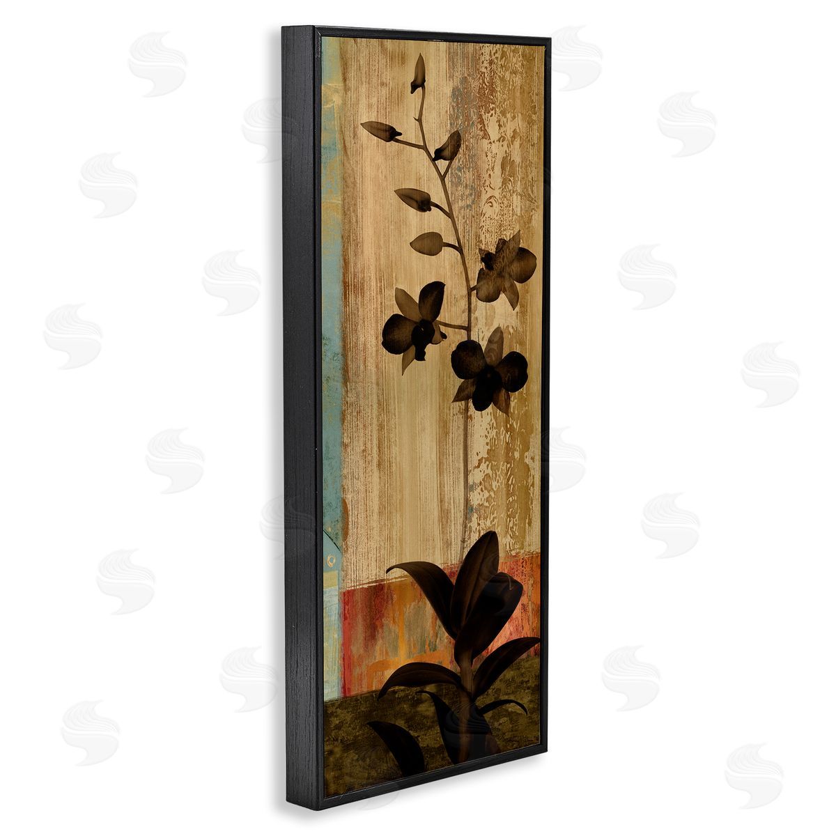 Chris Donovan Orchid Silhouette Modern Linear Shapes