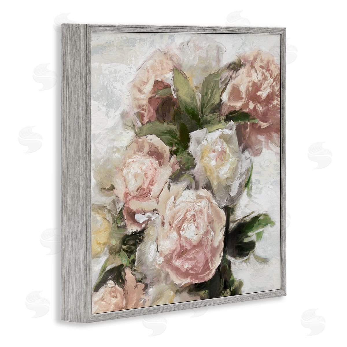 Emily Ford Pink Carnation Flower Blossoms Gray Framed Glicee Wall Art Print