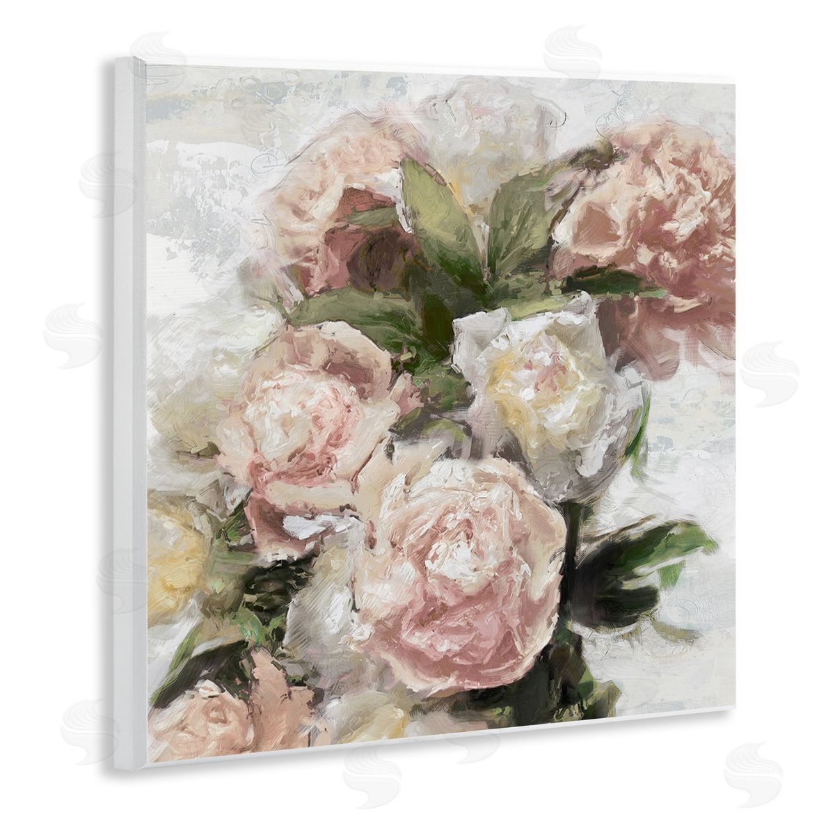 Emily Ford Pink Carnation Flower Blossoms Wooden Wall Plaque Art Print