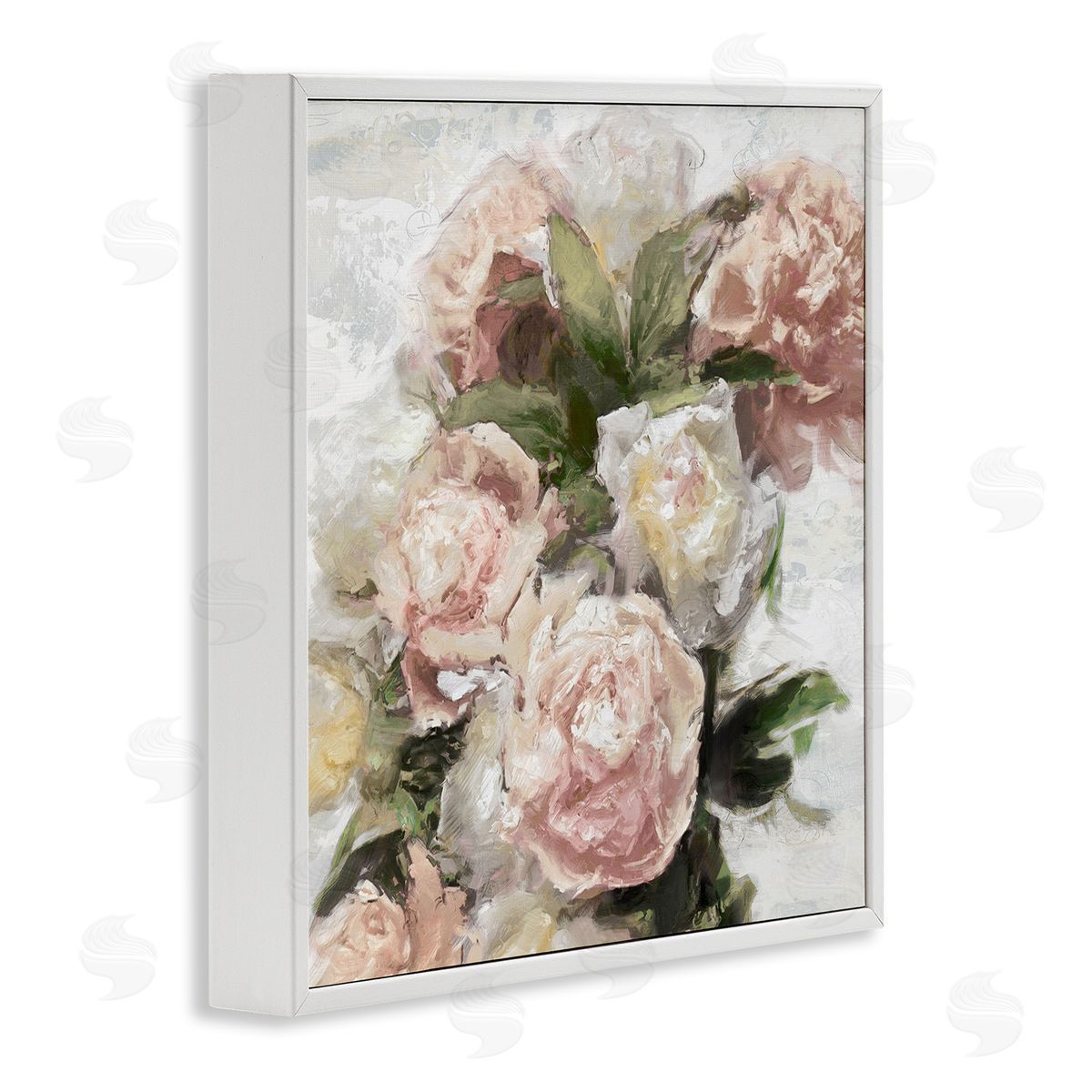 Emily Ford Pink Carnation Flower Blossoms White Framed Glicee Wall Art Print