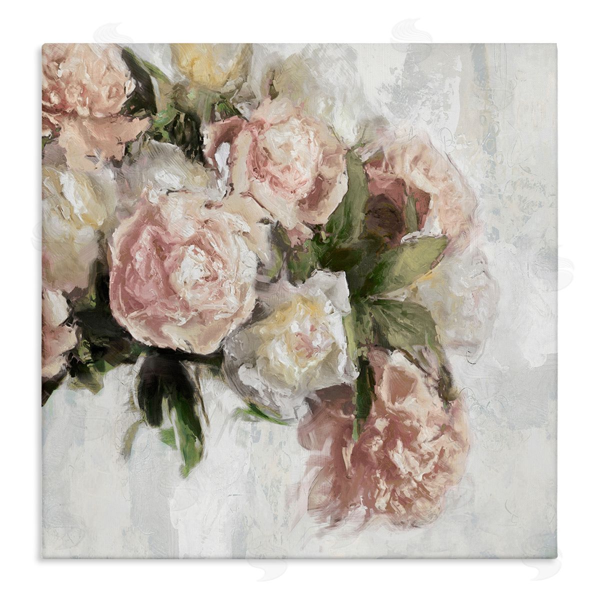 Elegant Pink Roses Arrangement Canvas Wall Art, Home Decor by Emily Ford