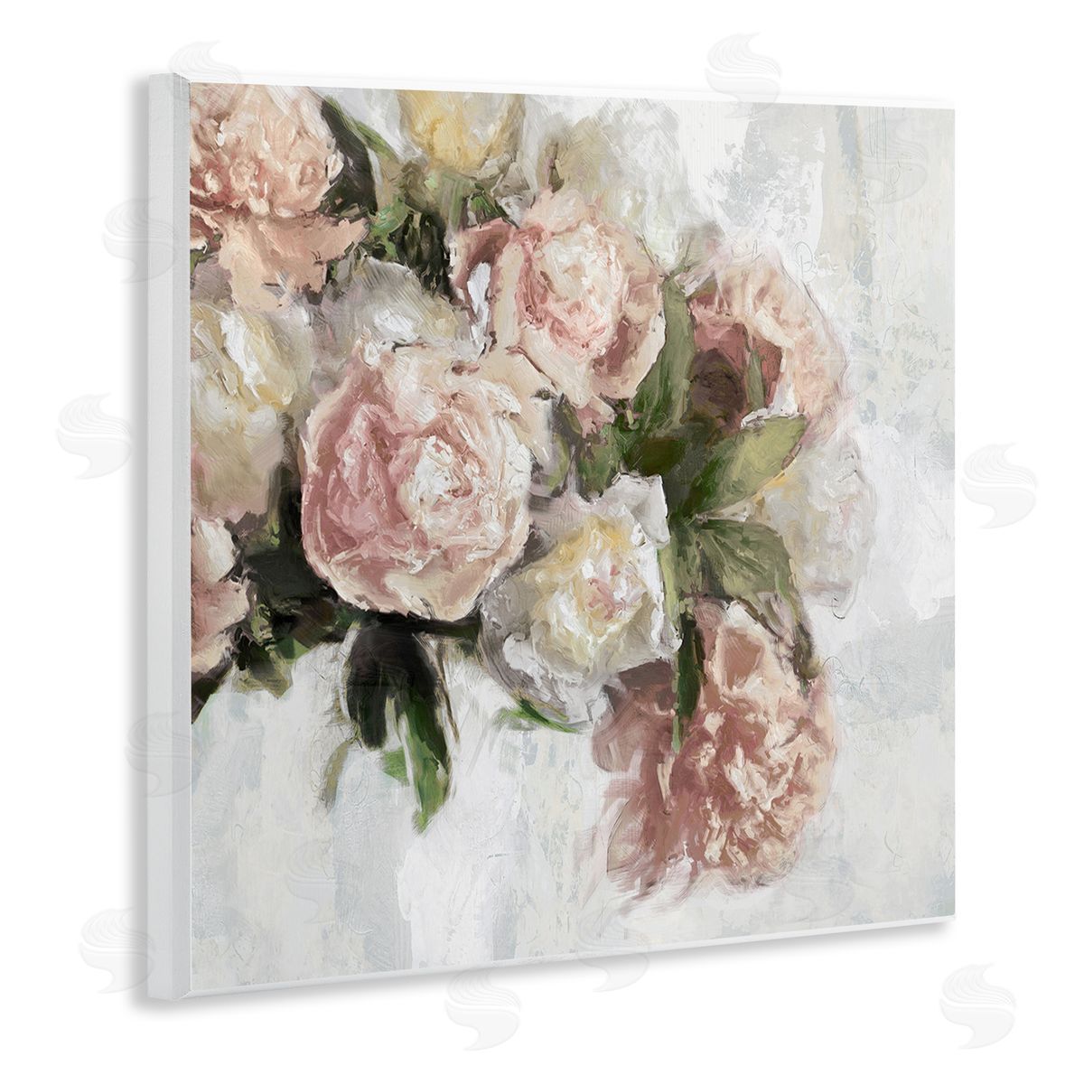 Elegant Pink Roses Arrangement Wood Plaque Wall Art, Home Decor by Emily Ford