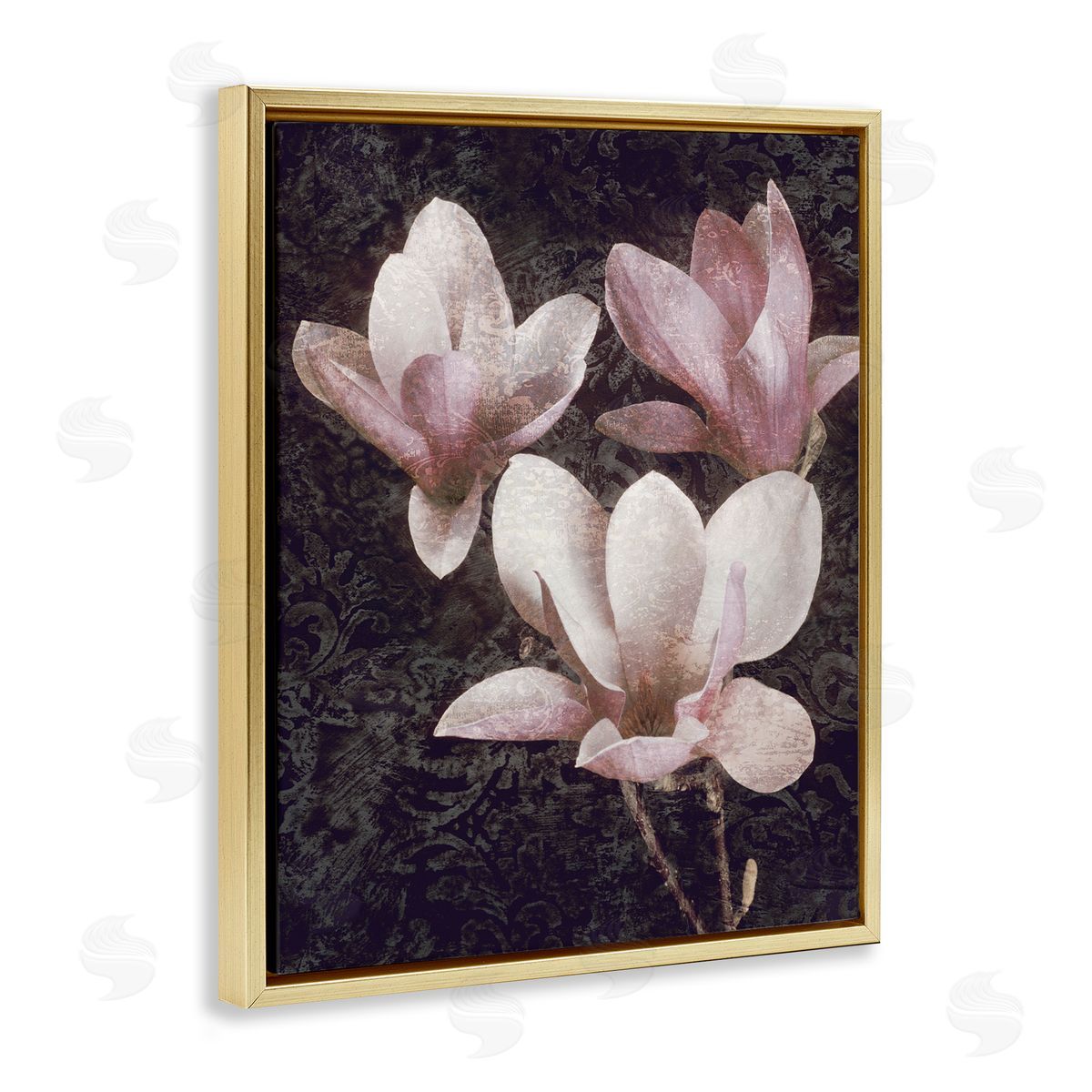 John Seba Vintage Pink Blooms Damask Pattern