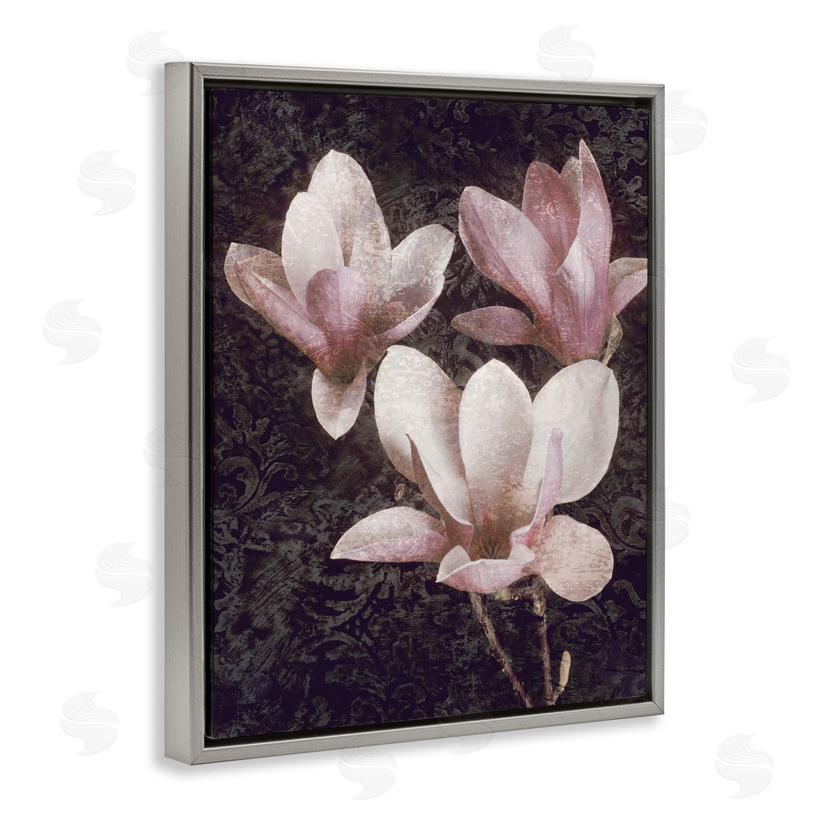 John Seba Vintage Pink Blooms Damask Pattern