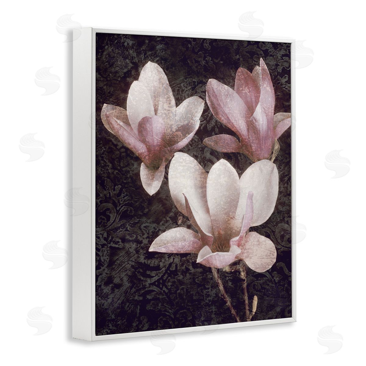 John Seba Vintage Pink Blooms Damask Pattern