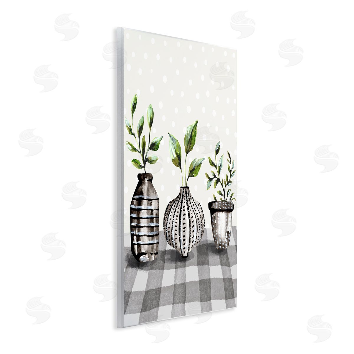 Kate Eldridge Potted Herbs Patterned Tartan