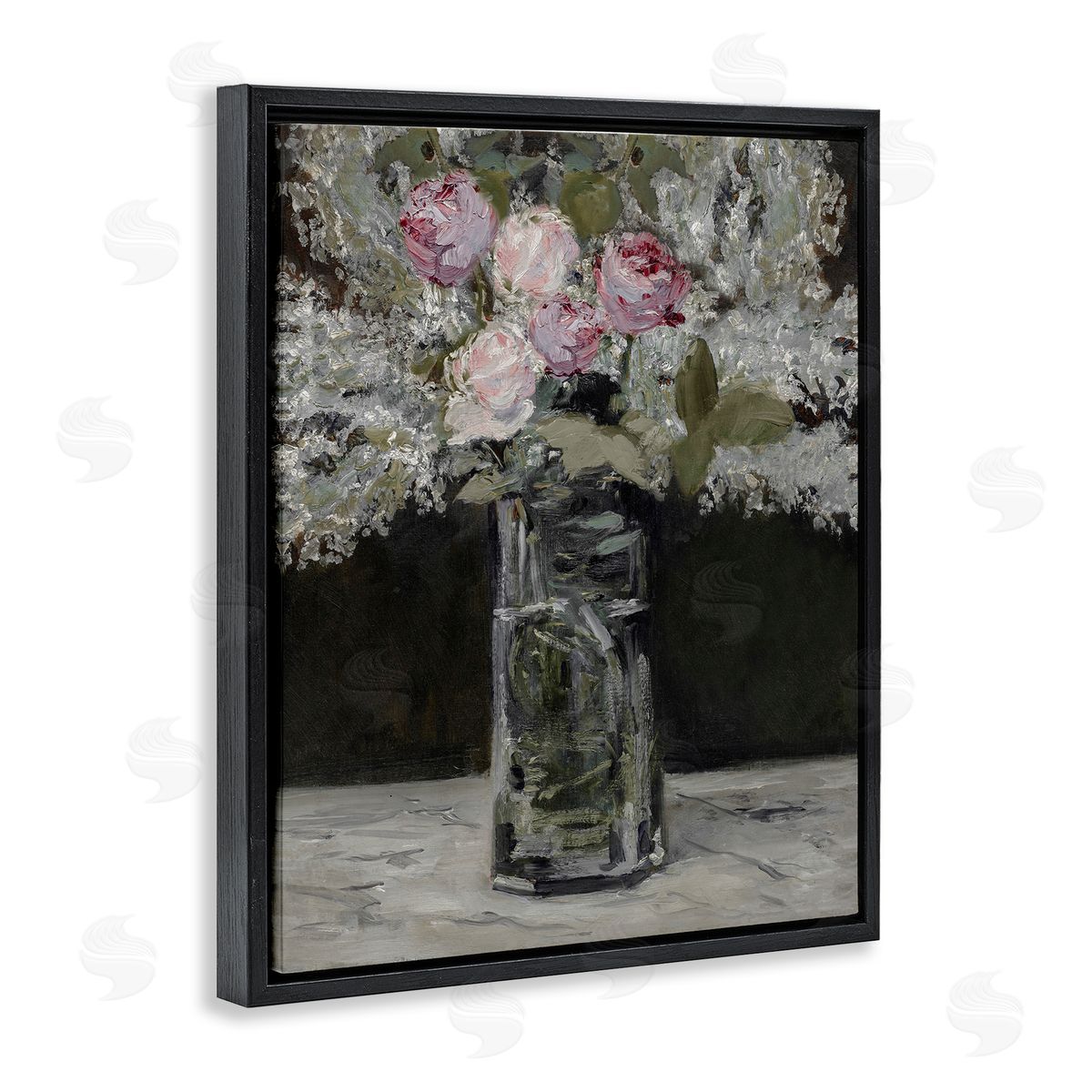 Lettered and Lined Traditional Rose Bouquet Still Life