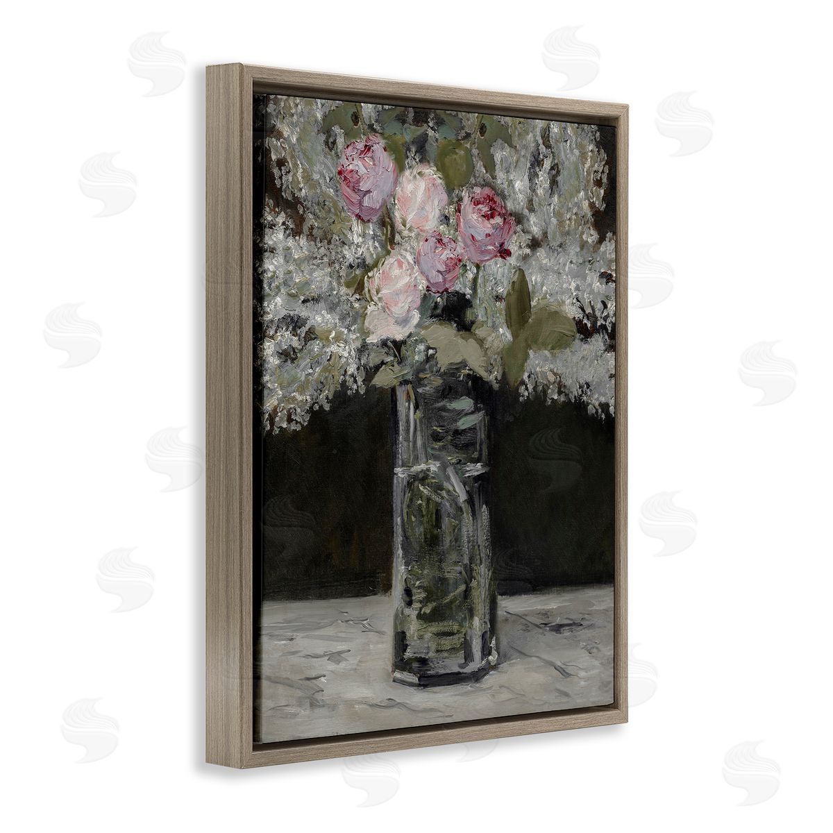 Lettered and Lined Traditional Rose Bouquet Still Life