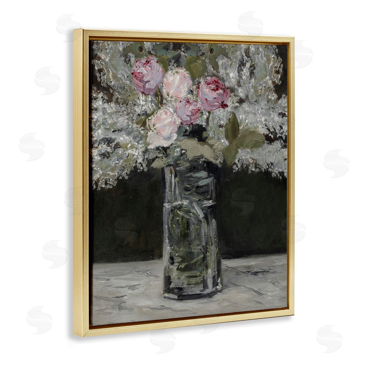 Lettered and Lined Traditional Rose Bouquet Still Life