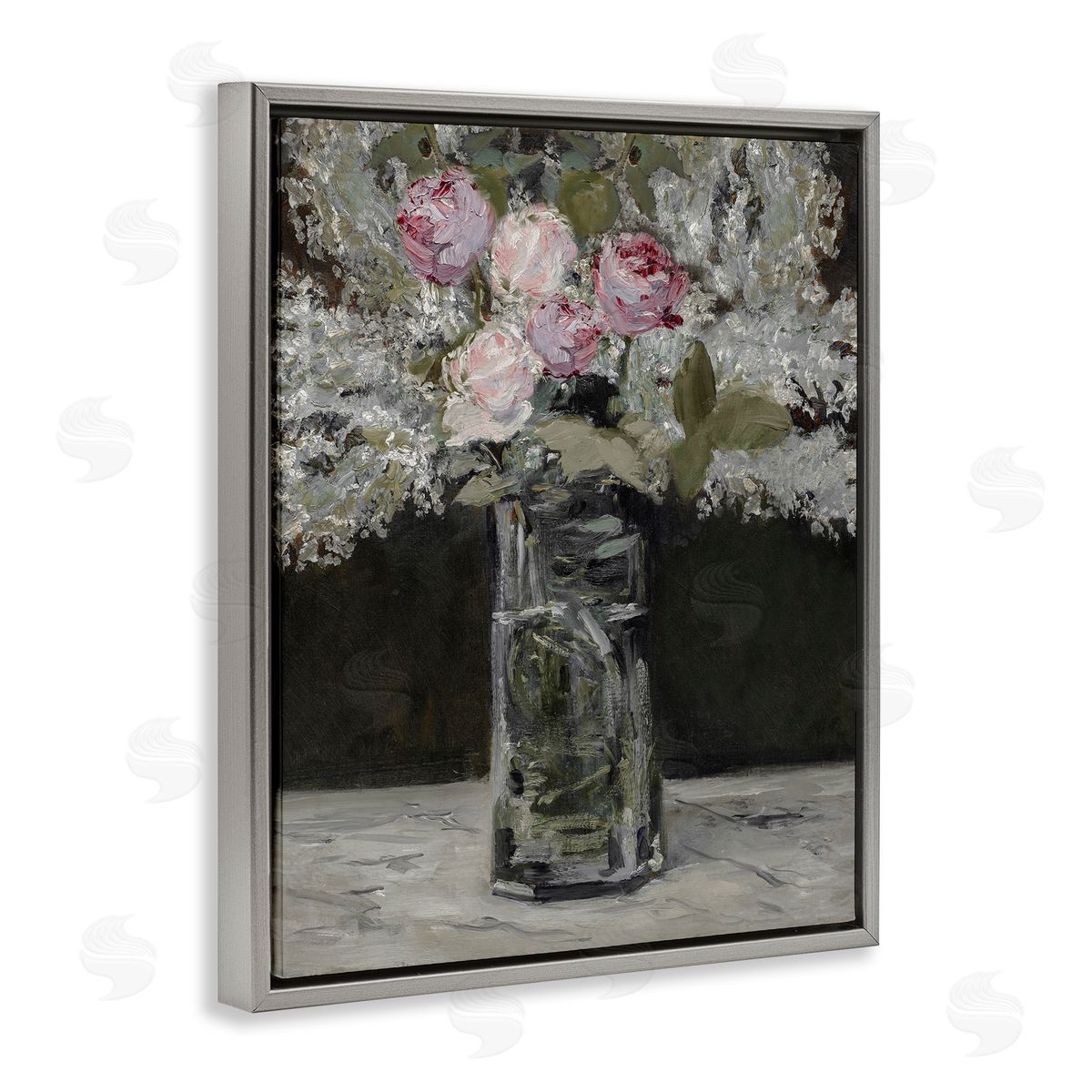 Lettered and Lined Traditional Rose Bouquet Still Life