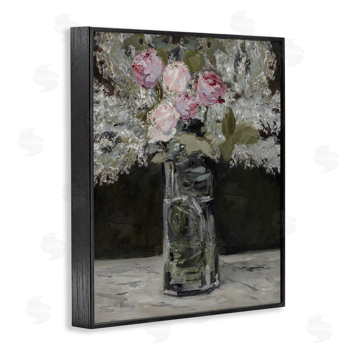 Lettered and Lined Traditional Rose Bouquet Still Life