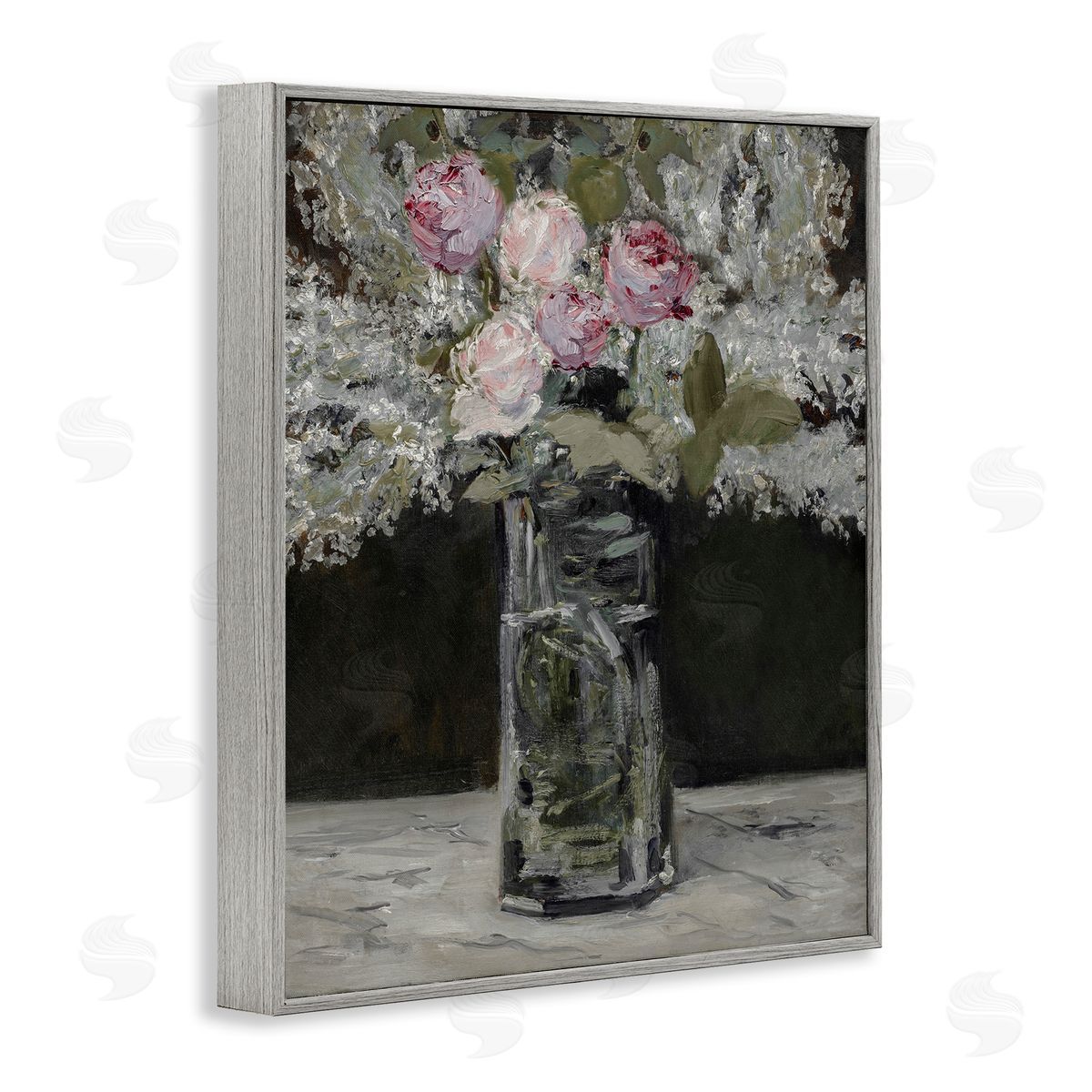 Lettered and Lined Traditional Rose Bouquet Still Life