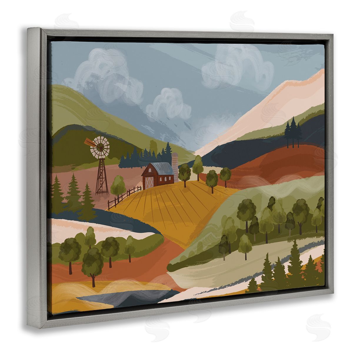 Lisa Perry Whitebutton Rolling Country Hills Farm Scenery