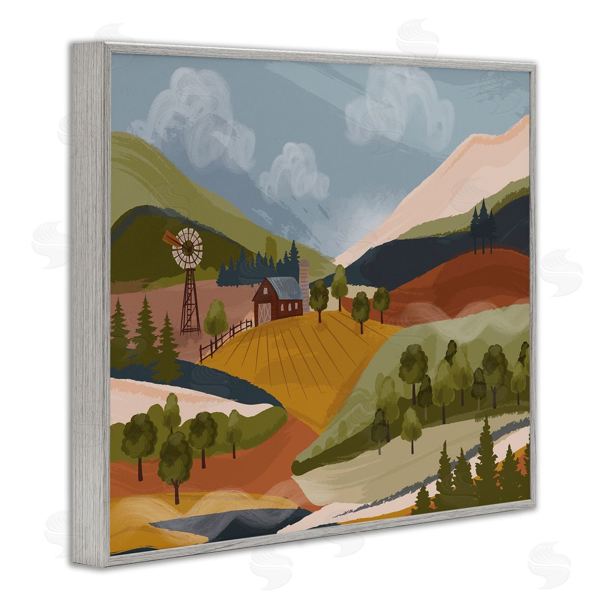 Lisa Perry Whitebutton Rolling Country Hills Farm Scenery