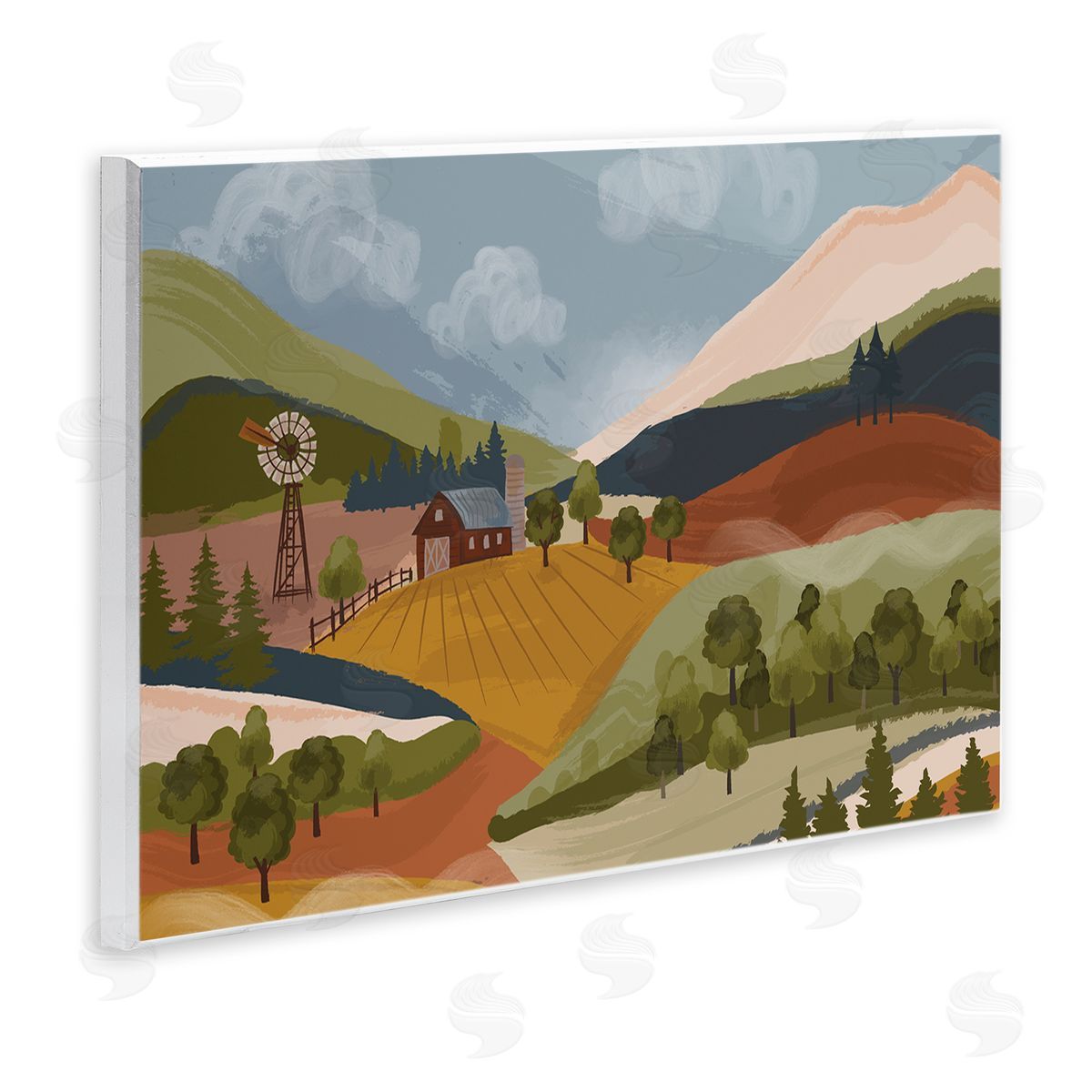 Lisa Perry Whitebutton Rolling Country Hills Farm Scenery