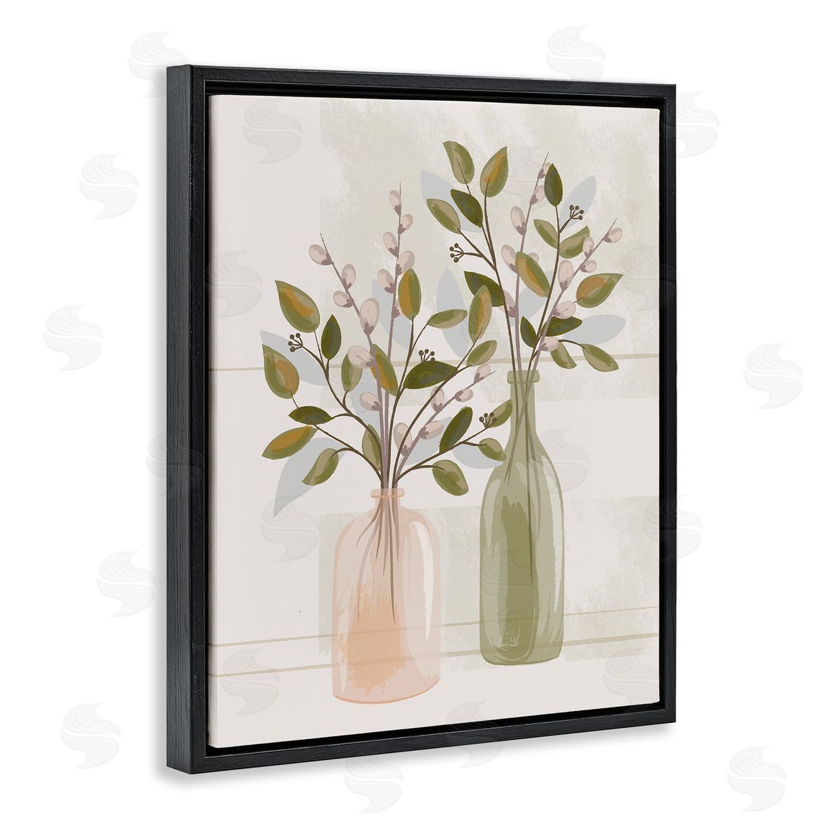 Lisa Perry Whitebutton Pussy Willow Ikebana Vases