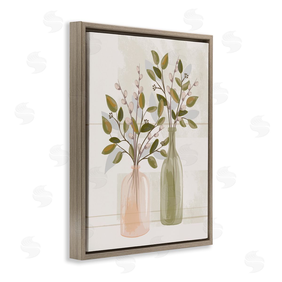 Lisa Perry Whitebutton Pussy Willow Ikebana Vases