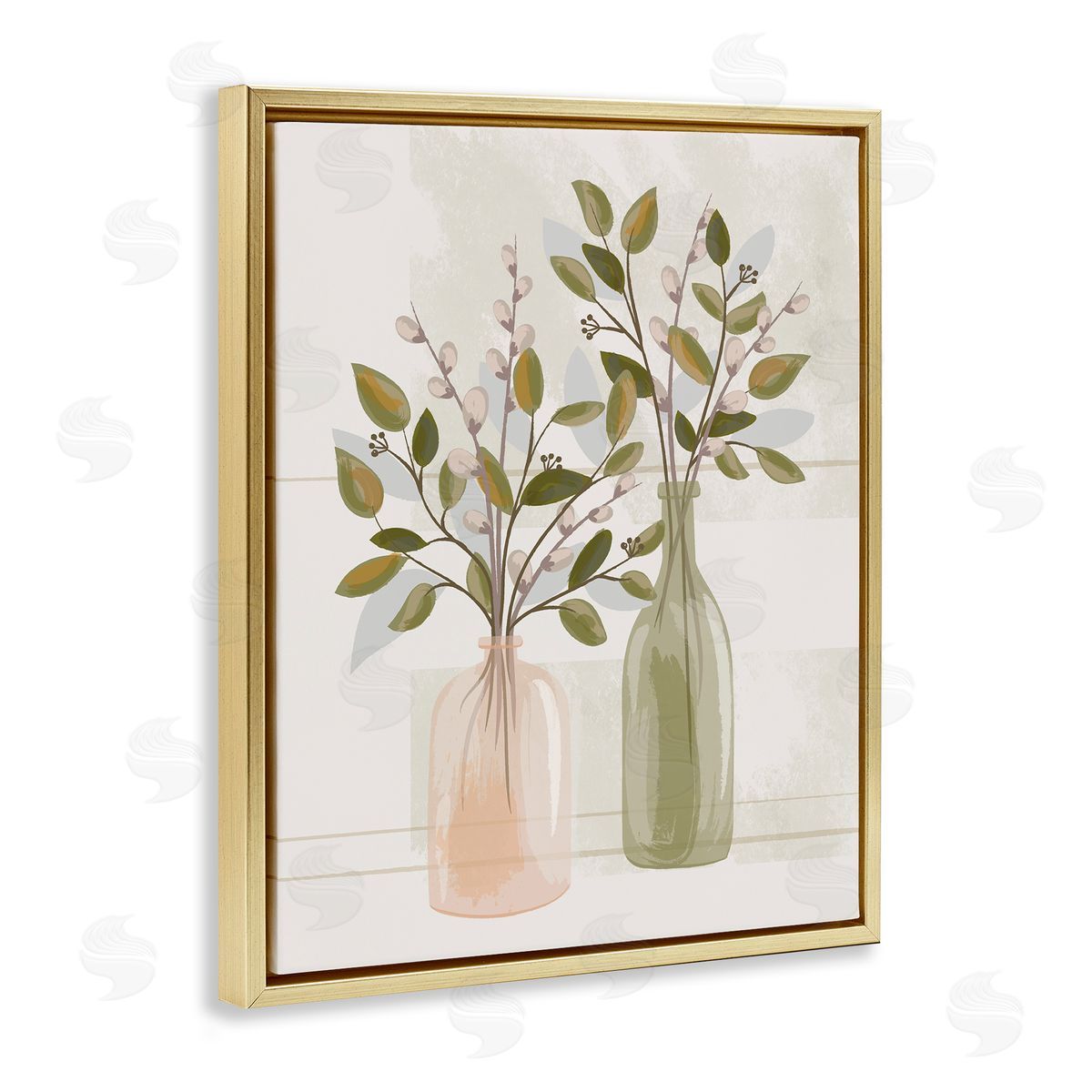 Lisa Perry Whitebutton Pussy Willow Ikebana Vases