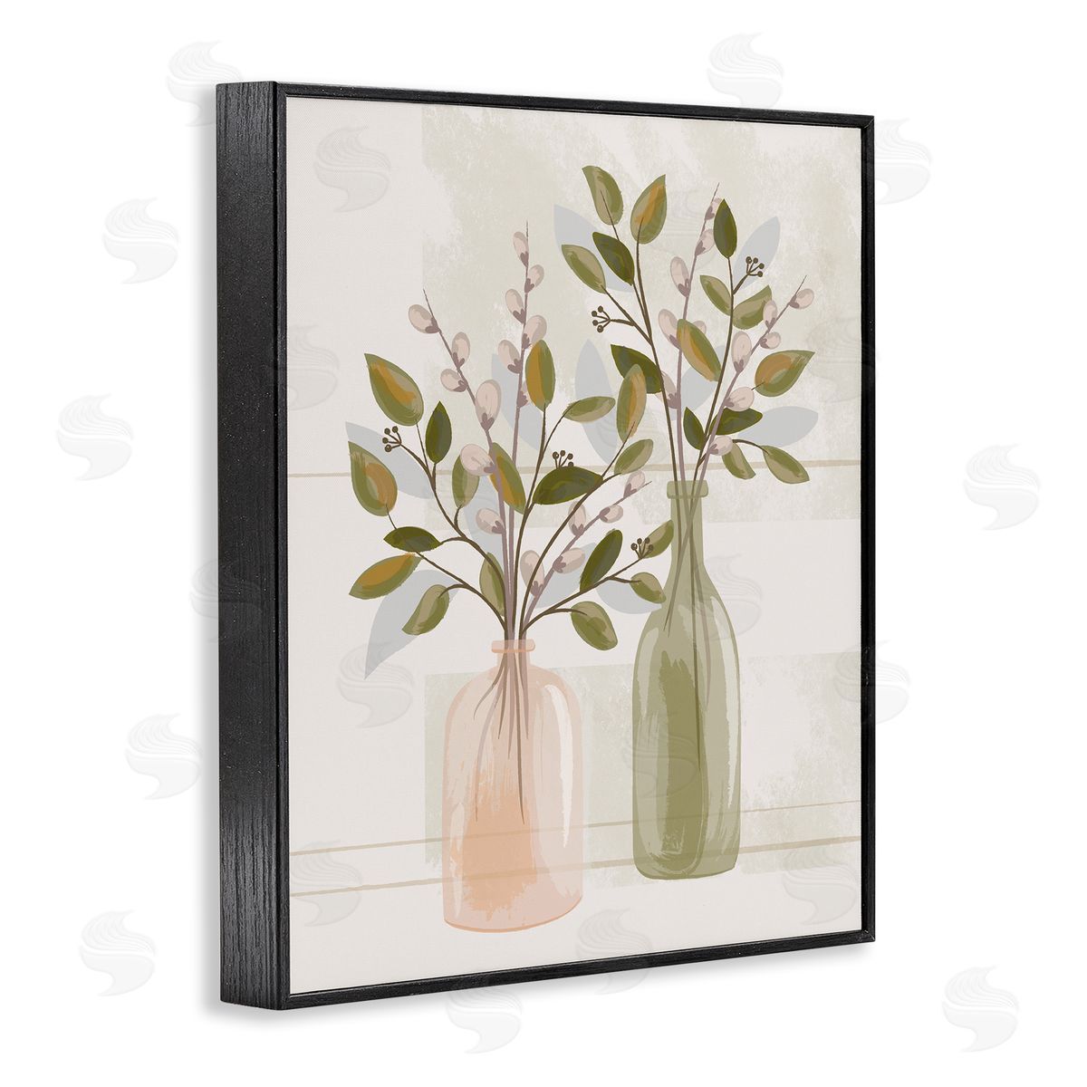 Lisa Perry Whitebutton Pussy Willow Ikebana Vases