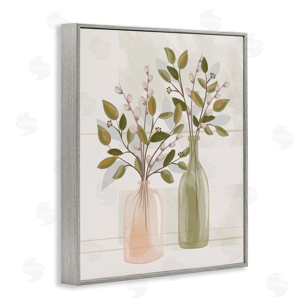 Lisa Perry Whitebutton Pussy Willow Ikebana Vases