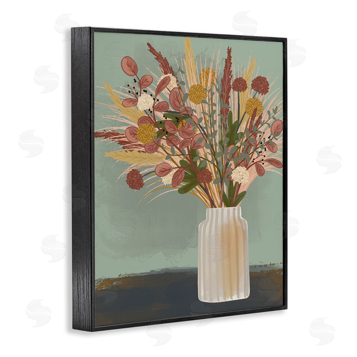 Lisa Perry Whitebutton Varied Botanical Sprigs Arrangement