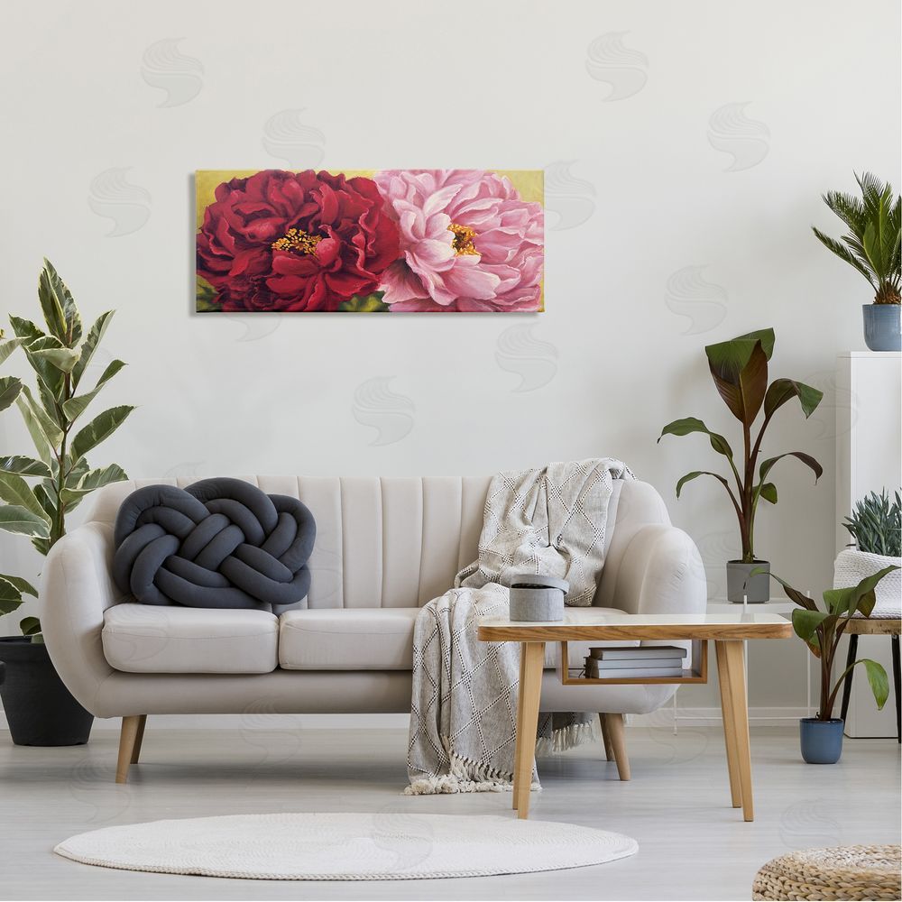 Nathalie Besson Pink Red Dahlia Flower Duo