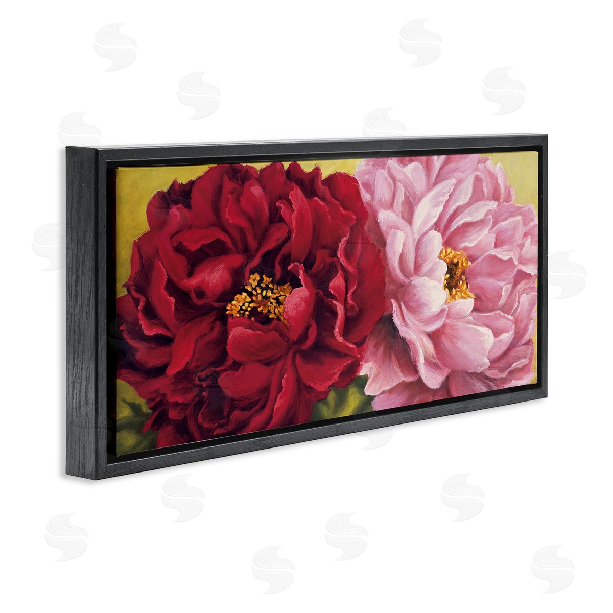 Nathalie Besson Pink Red Dahlia Flower Duo