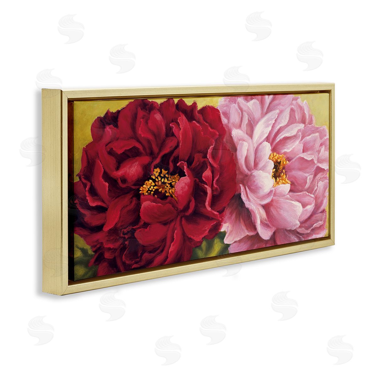 Nathalie Besson Pink Red Dahlia Flower Duo