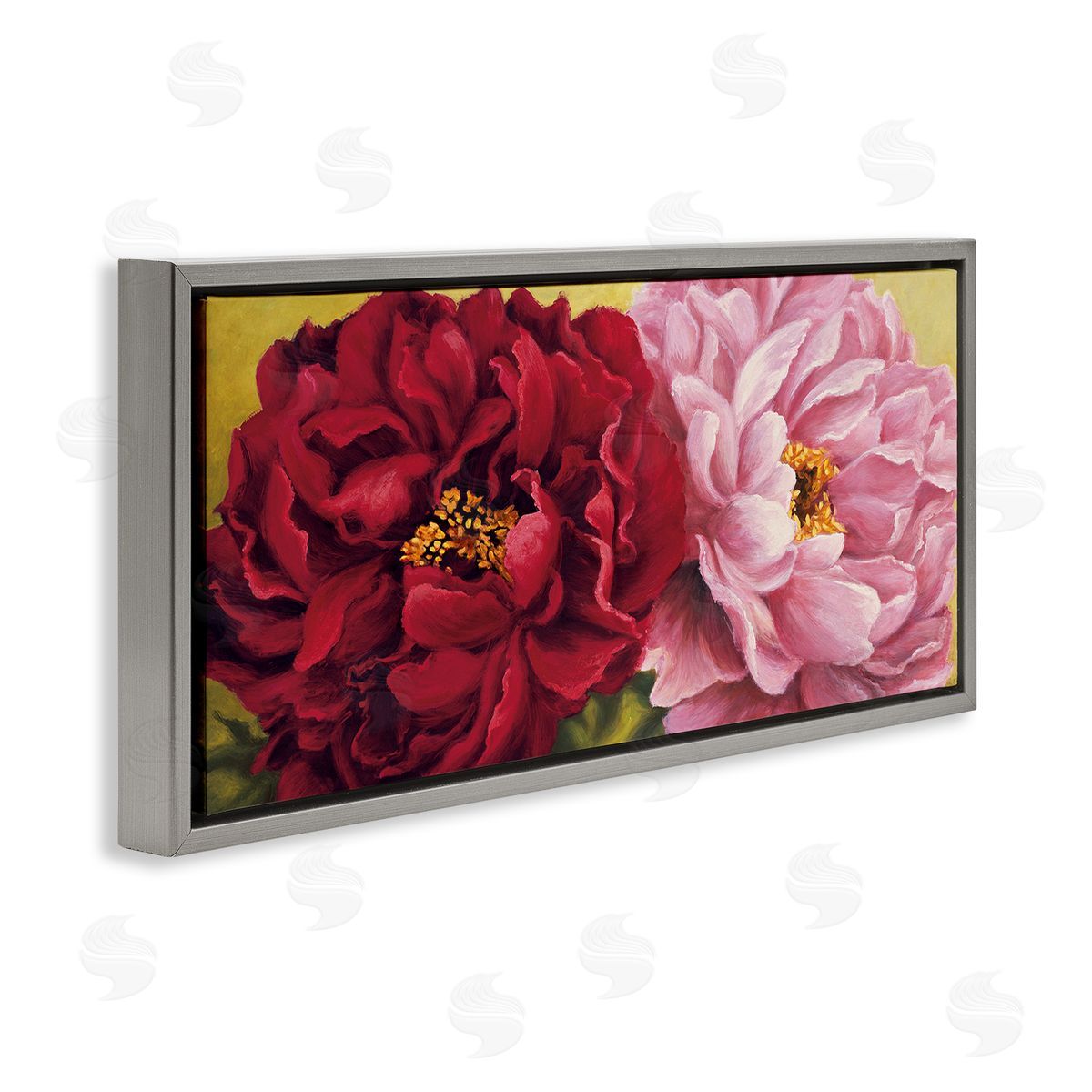 Nathalie Besson Pink Red Dahlia Flower Duo